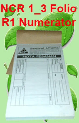  Nota  / Kwitansi NCR sepertiga folio rangkap satu numerator