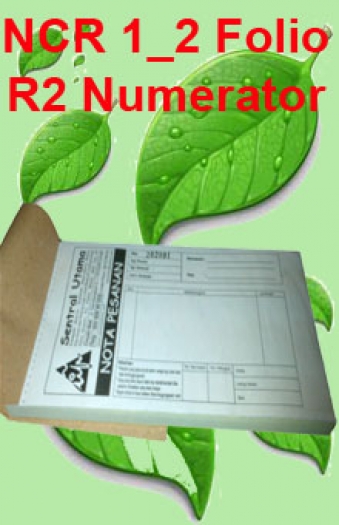  Nota / Kwitansi NCR setengah folio rangkap dua numerator