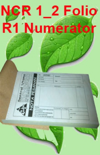  Nota  / Kwitansi NCR setengah folio rangkap satu numerator