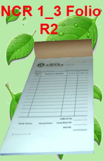 Nota  / Kwitansi NCR sepertiga folio rangkap dua